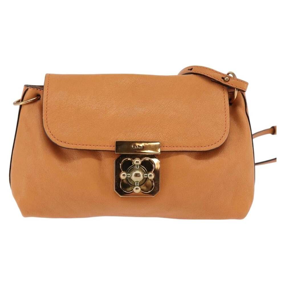 Chloe Leather Shoulder Bag Orange